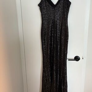 Dress the Population Black Sequin Maxi Dress